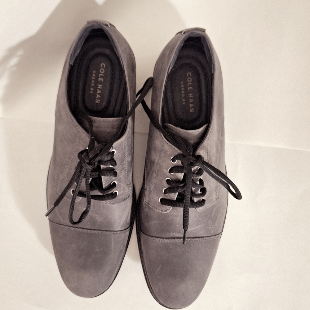 Cole Haan Watson Casual Cap Charcoal Lace-Up Oxfords - Picture 5 of 7